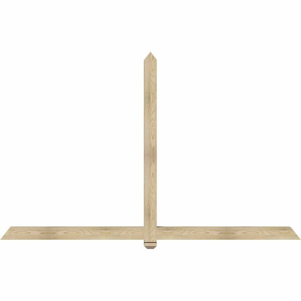 Ekena Millwork Eugene Rough Sawn Timber Gable Bracket, Douglas Fir, 96"W x 60"H x 4"D x 4"F, 15/12 Pitch GBW096X60X0404EUG00RDF - main